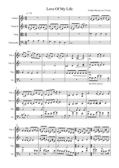 Love Of My Life (arr. T Evans)