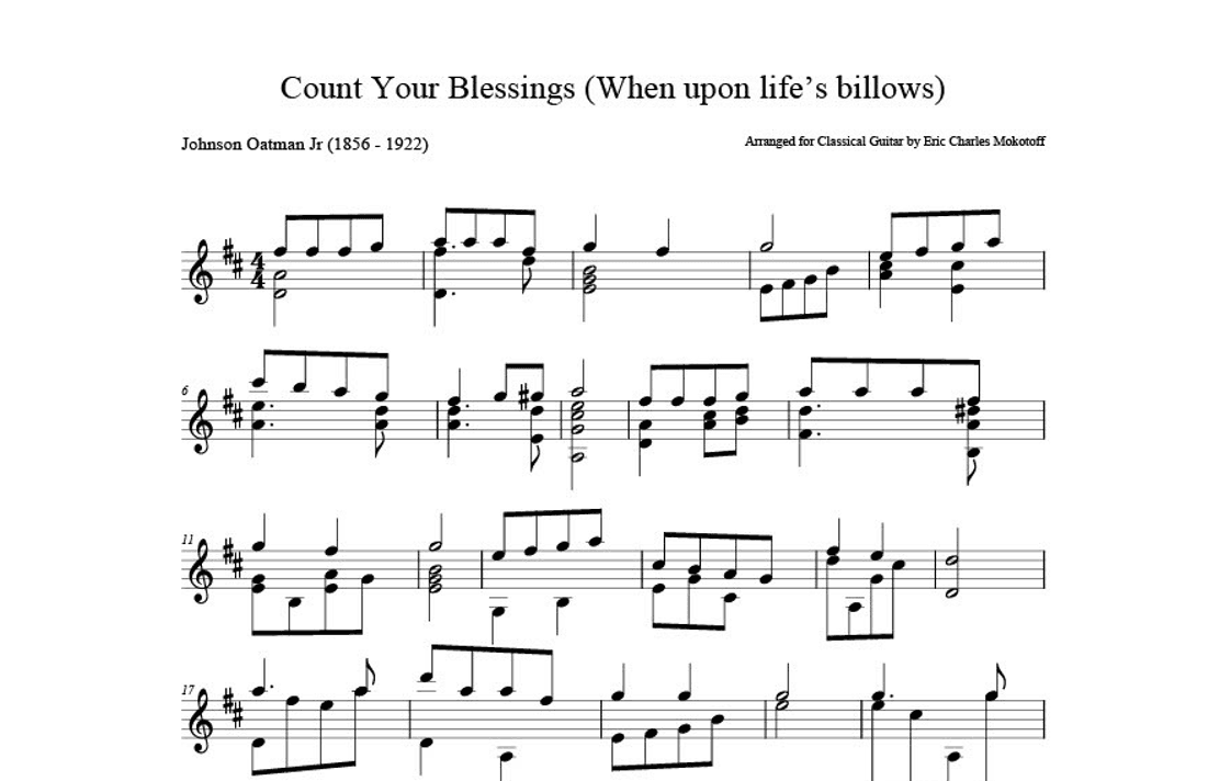 Count Your Blessings (arr. Eric Charles Mokotoff)