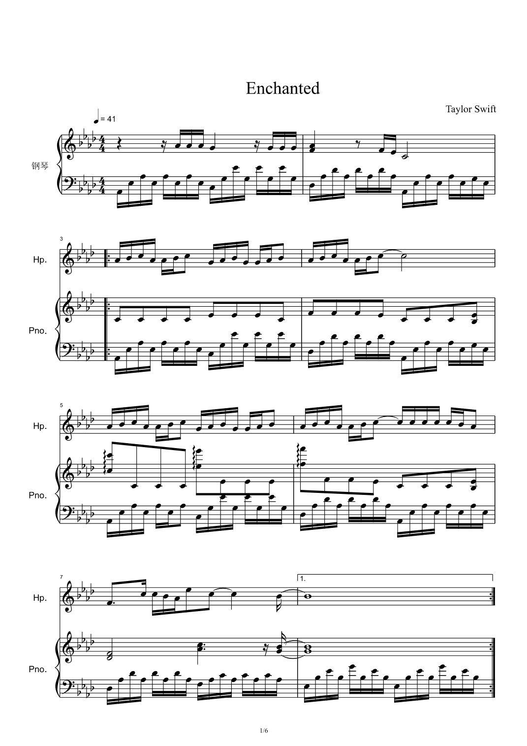 Enchanted (arr. Taylor Swift)