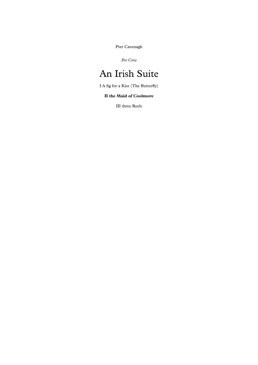 An Irish Suite II - The Maid of Coolmore