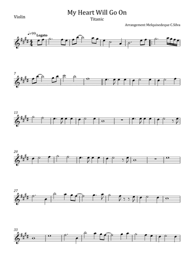 My Heart Will Go On (love Theme From 'titanic') (arr. Melquisedeque C.Silva)