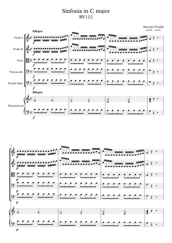 Sinfonia in C major RV 112