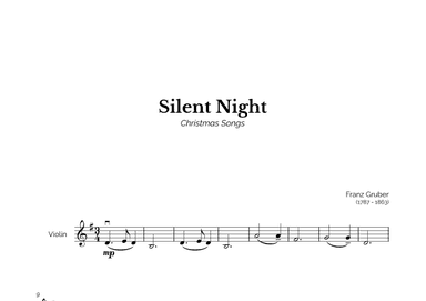 Silent Night for Easy Violin Solo (arr. Marcos Soares)