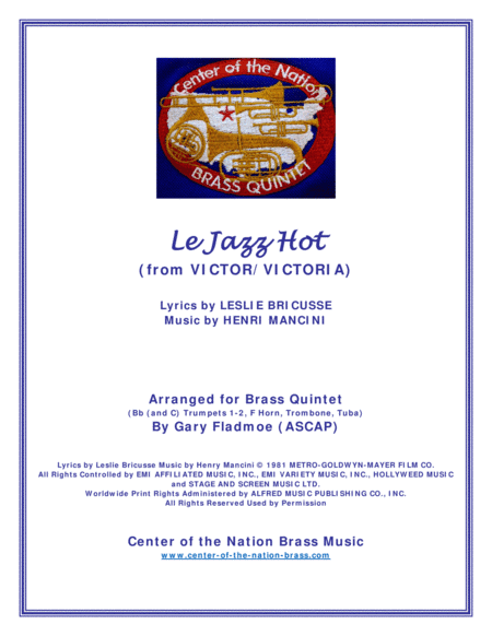 Le Jazz Hot (arr. Gary Fladmoe (ASCAP))
