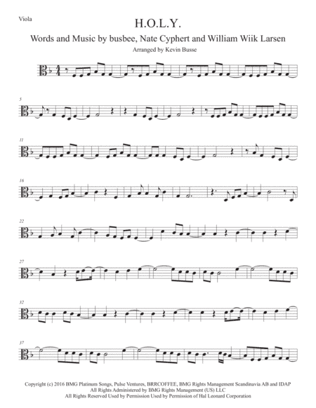 H.O.L.Y. (arr. Kevin Busse)