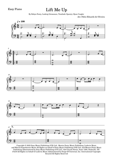 Lift Me Up (arr. Fabio Eduardo de Oliveira)