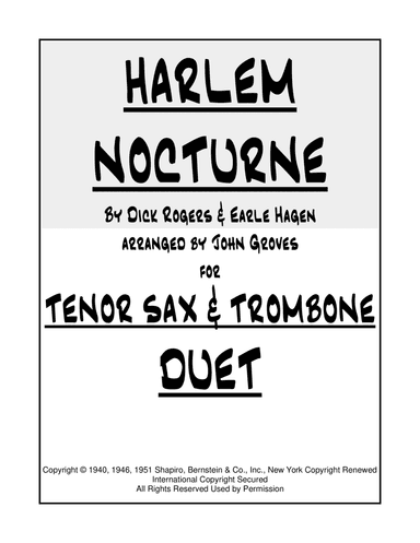 Harlem Nocturne (arr. John Groves)