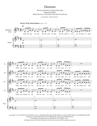 Demons (arr. Nathan Richard)