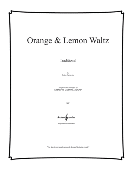 Orange & Lemon Waltz (arr. Andrew R. Guarrine)