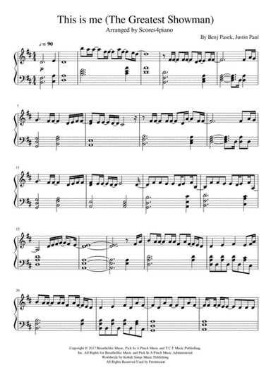 This Is Me (arr. Scores4piano)