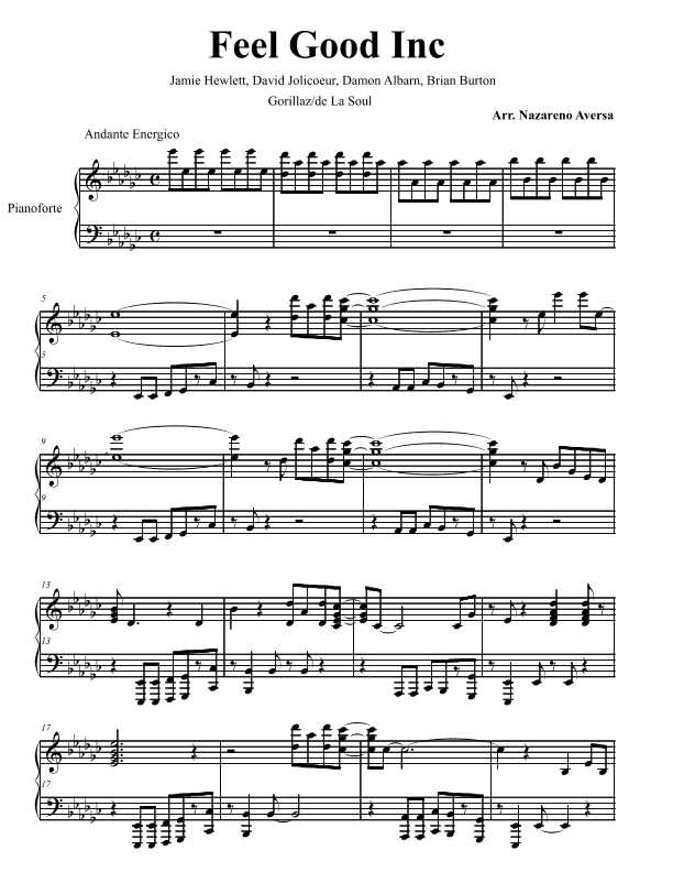 Feel Good Inc (arr. Nazareno Aversa)