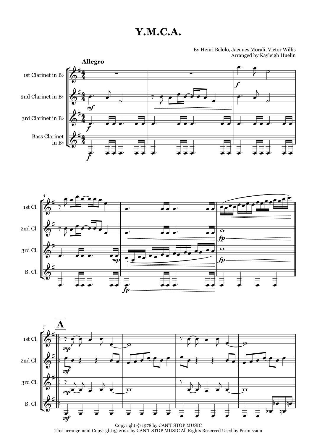 Y.m.c.a. (arr. Kayleigh Huelin)
