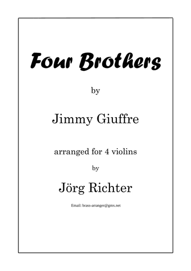 Four Brothers (arr. Jörg Richter)