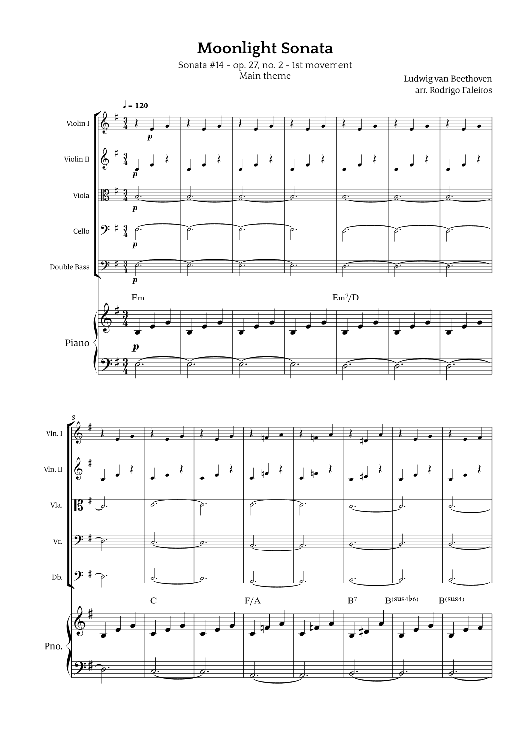 Moonlight Sonata (arr. Rodrigo Faleiros)