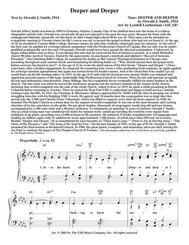 Deeper and Deeper (arr. Lyndell Leatherman)