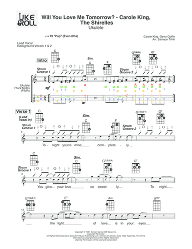 Will You Love Me Tomorrow (Will You Still Love Me Tomorrow) (arr. Samson Trinh)