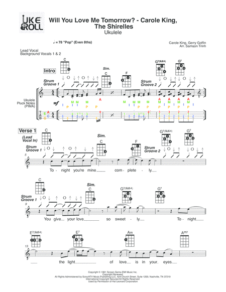 Will You Love Me Tomorrow (Will You Still Love Me Tomorrow) (arr. Samson Trinh)