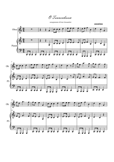 O Tannenbaum. Oboe e piano (arr. Ester Alessandrini)