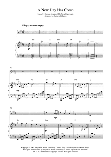 A New Day Has Come (arr. Kaiserin Rebecca)