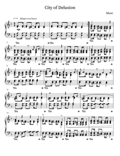 City Of Delusion (arr. M. Sloan)