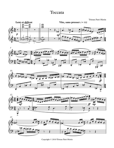 Toccata for Piano