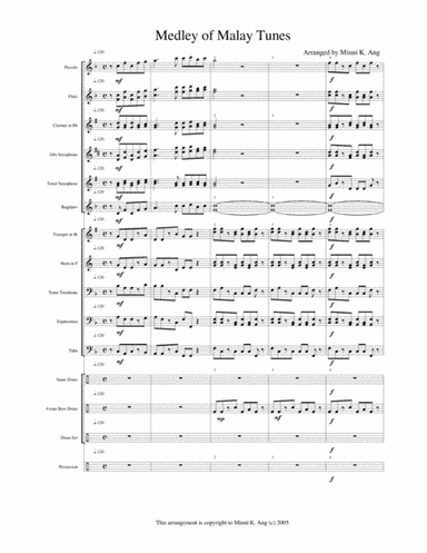 Medley of Malay Folk Tunes (arr. Minni K. Ang)