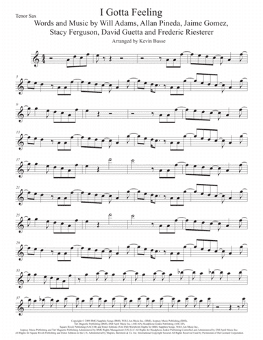 I Gotta Feeling (arr. Kevin Busse)