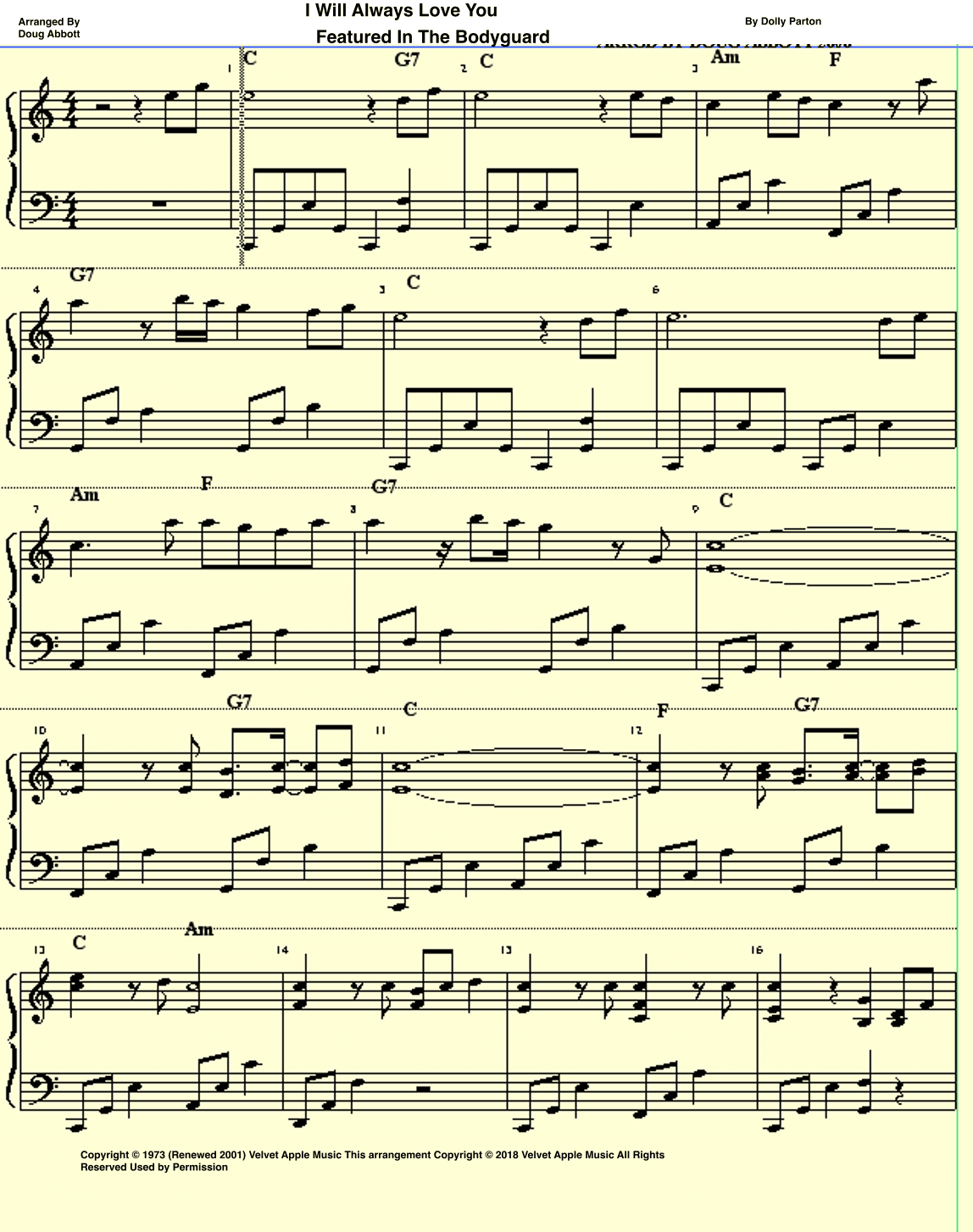 I Will Always Love You (arr. Doug Abbott)