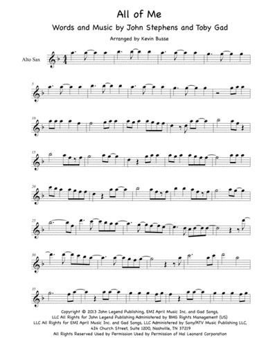 All Of Me (arr. Kevin Busse)