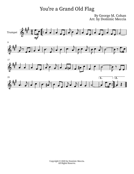 You're a Grand Old Flag (arr. Dominic Meccia)