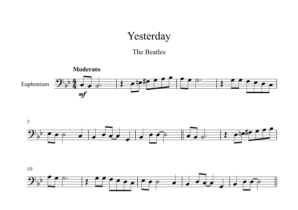 Yesterday (arr. Digital Book Music)