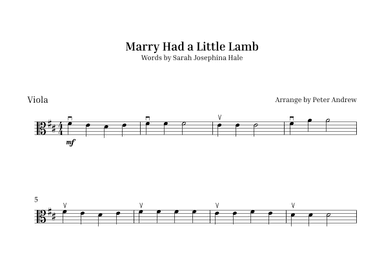 Marry Had  a Little Lamb (arr. Peter Andrew)