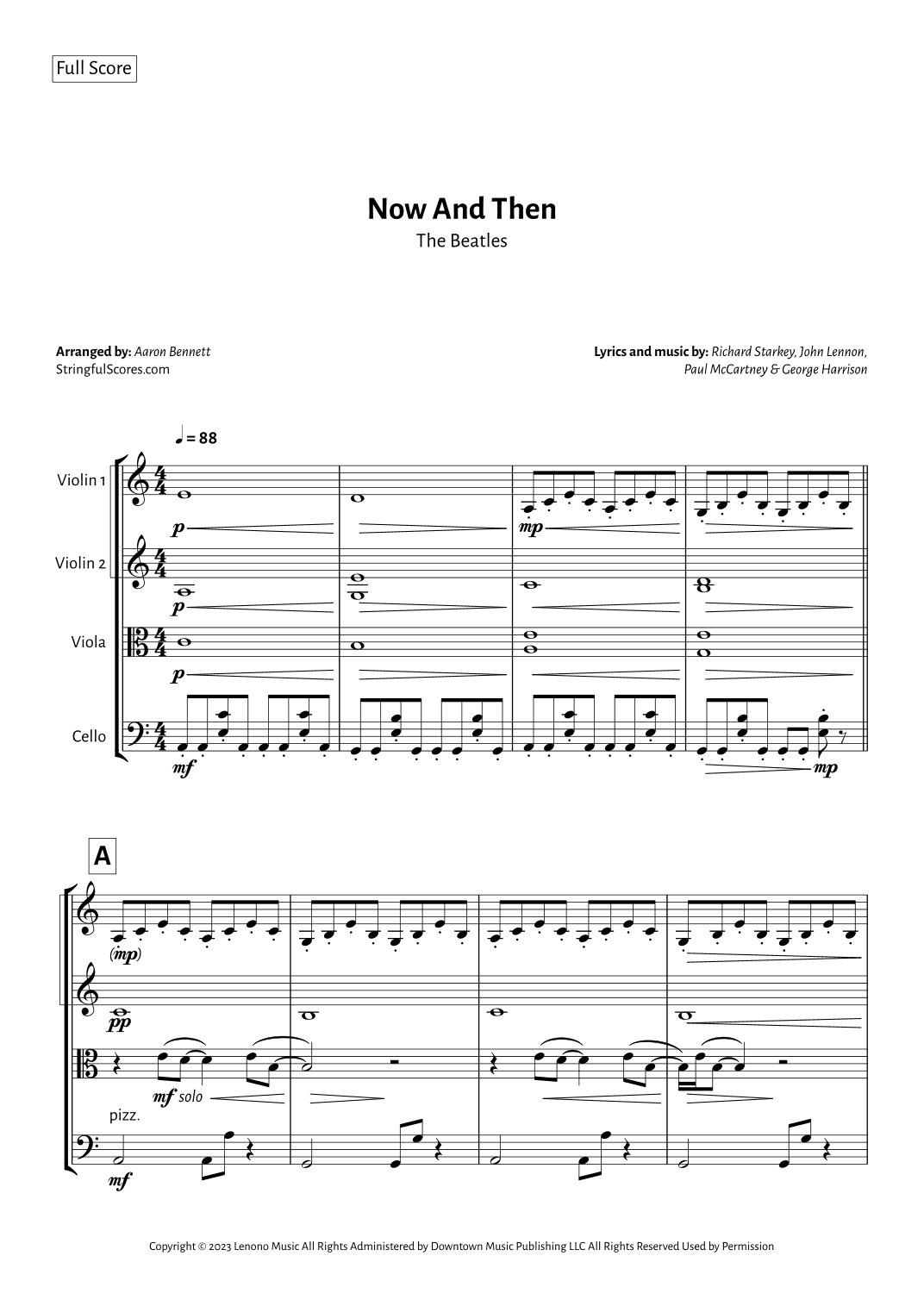 Now And Then (arr. Aaron Bennett)