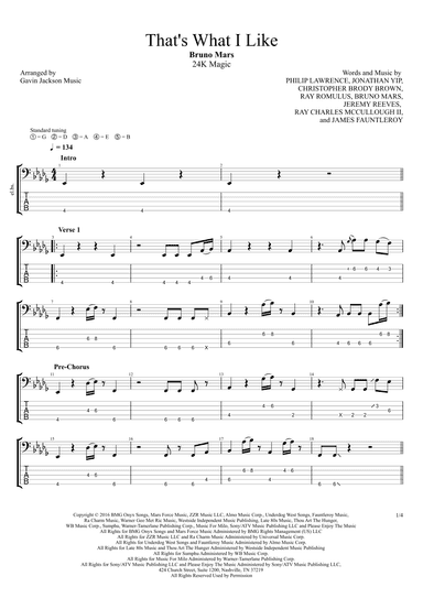 That's What I Like (arr. Gavin Jackson Music)