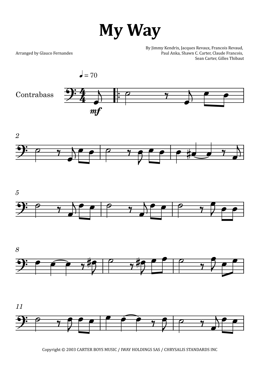 I Did It My Way (arr. Glauco Fernandes)