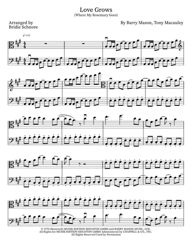 Love Grows (where My Rosemary Goes) (arr. Bridie Schnore)