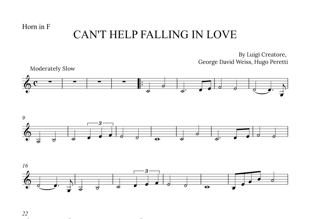 Can't Help Falling In Love (arr. Alex Nunes Rodrigues)
