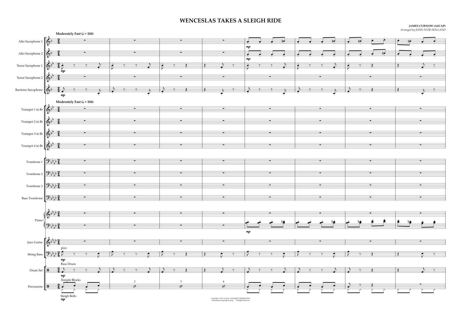 Wenceslas Takes A Sleigh Ride (arr. John Ivor Holland)