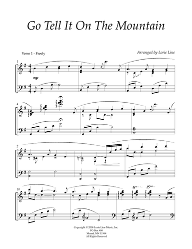 Go Tell It On The Mountain (from Christmas Around The World) (arr. Lorie Line)