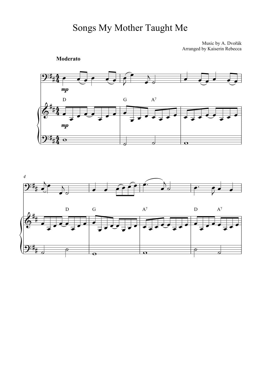 Songs My Mother Taught Me (arr. Kaiserin Rebecca)