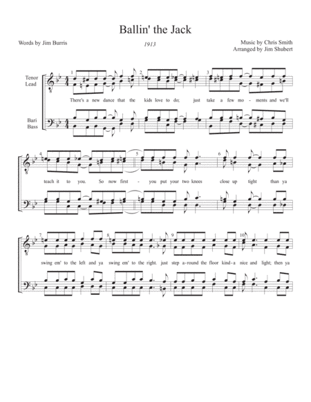 Ballin' The Jack (arr. Arranged by Jim Shubert)
