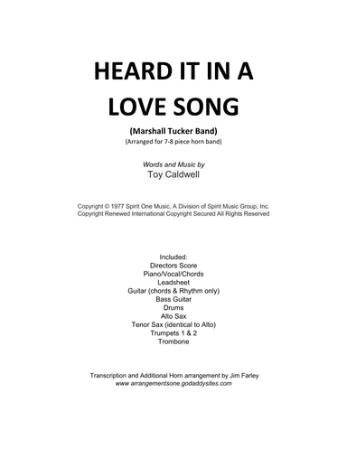 Heard It In A Love Song (arr. Jim Farley)