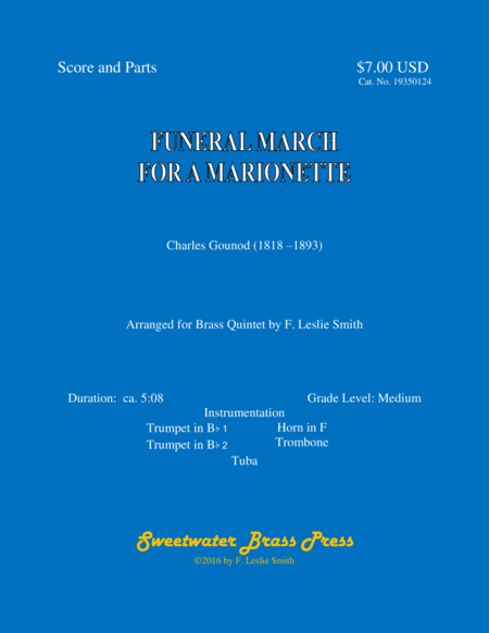 Funeral March of a Marionette ("Alfred Hitchcock Presents" Theme) (arr. F. Leslie Smith)