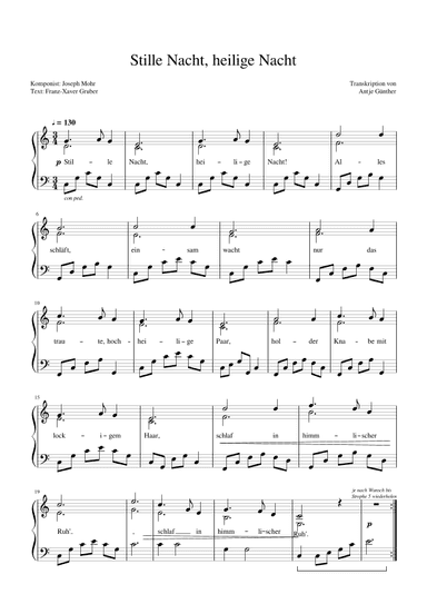 Stille Nacht, heilige Nacht (arr. Antje Günther)
