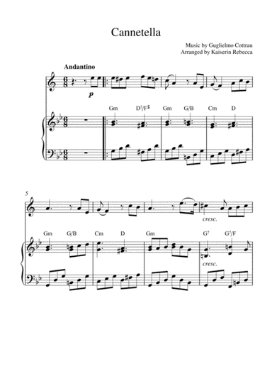 Cannetella (soprano saxophone solo and piano accompaniment) (arr. Kaiserin Rebecca)