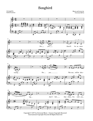 Songbird (arr. Gabriel Lawson)