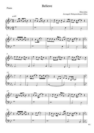 Believe (arr. Melquisedeque C.Silva)