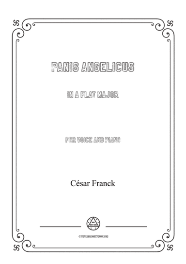Franck-Panis angelicus in A flat Major,for voice and piano (arr. MSM)