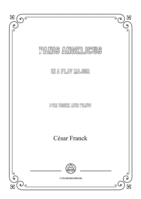 Franck-Panis angelicus in A flat Major,for voice and piano (arr. MSM)