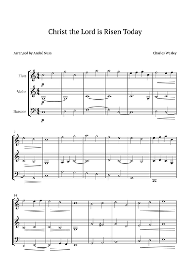 Christ the Lord is Risen Today (arr. André Nusa)